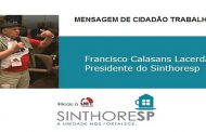 PALAVRA DO PRESIDENTE: Mensagem de cidadão trabalhador