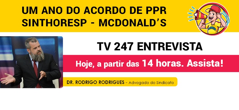 TV 247 divulga um ano de acordo com o McDonald's