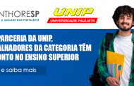 Com parceria da UNIP, trabalhadores da categoria têm desconto no Ensino Superior