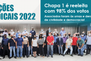 Chapa Um, presidida por Francisco Calasans Lacerda, é reeleita com 98% dos votos!