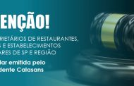 Comunicado aos proprietários de restaurantes, bares e estabelecimentos similares de São Paulo e região