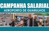 Equipe de Guarulhos mobiliza trabalhadores em campanha salarial no aeroporto