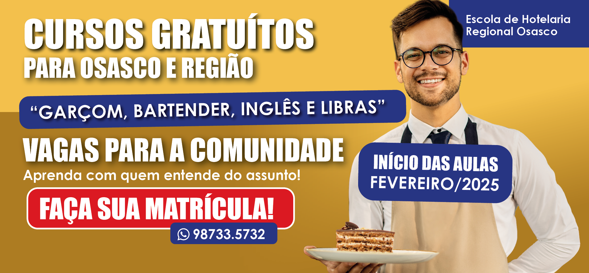 Regional de Osasco tem cursos gratuitos para a comunidade. Aulas começam em fevereiro