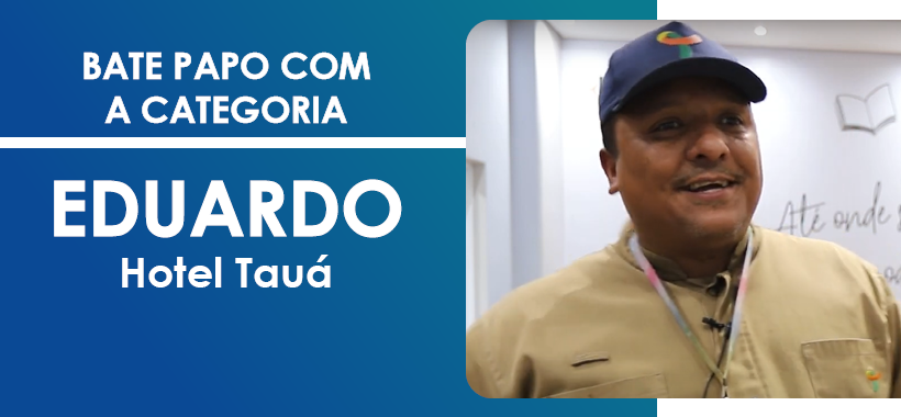 No Hotel Tauá, Eduardo descobre benefícios do Sinthoresp e destaca a importância do sindicato