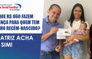 Trabalhadora recebe auxílio financeiro após nascimento da filha