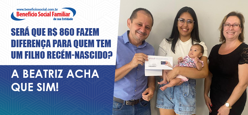 Trabalhadora recebe auxílio financeiro após nascimento da filha