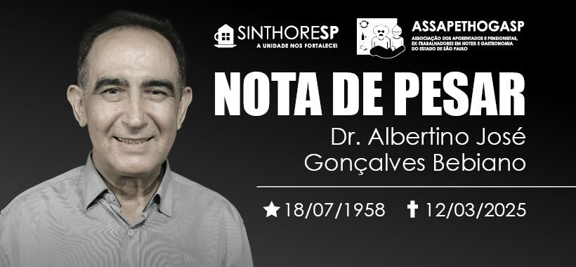 Nota de pesar - Dr. Albertino José Gonçalves Bebiano - Presidente da Assapethogasp