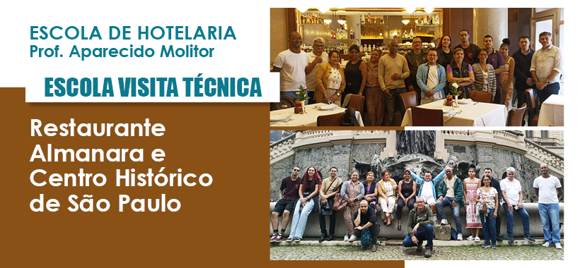 Alunos do curso Arte de Bem Servir participam de visita técnica ao restaurante Almanara e centro histórico de São Paulo