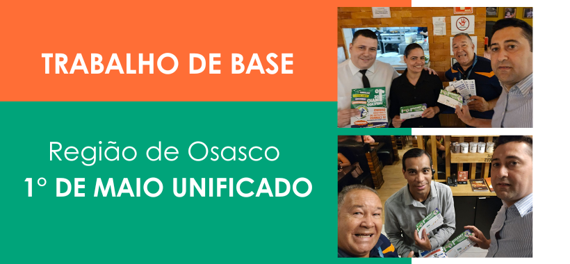 Regional Osasco reforça mobilização para o 1º de Maio Unificado com trabalho de base