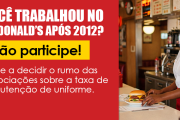 Consulta Pública para trabalhadores e ex-trabalhadores do McDonald’s
