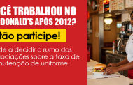 Consulta Pública para trabalhadores e ex-trabalhadores do McDonald’s