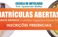 Matrículas abertas para cursos rápidos de férias em gastronomia na Escola de Hotelaria