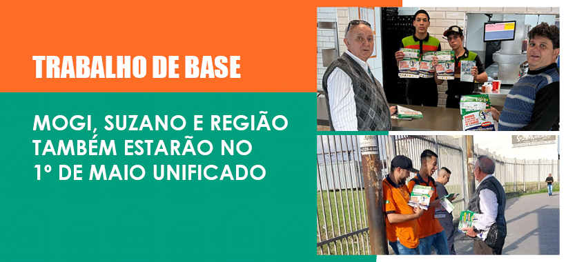 Regional de Mogi das Cruzes reforça mobilização para o 1º de Maio Unificado