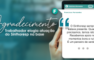Trabalhador do Ipiranga envia mensagem de agradecimento ao Sinthoresp