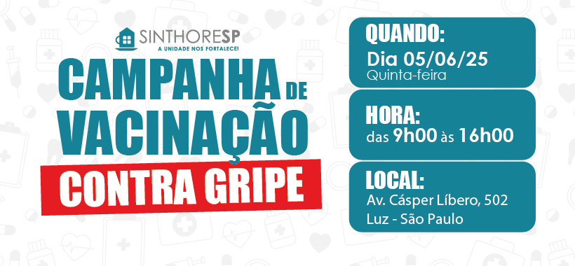 Vacinação contra a gripe acontece nesta quinta-feira no Centro de Atendimento Cásper Líbero