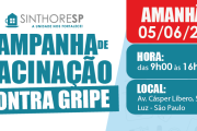 Atenção: vacinação contra a gripe será realizada amanhã, dia 5, no Centro de Atendimento Cásper Líbero