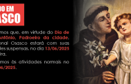 Regional Osasco do Sinthoresp fecha no feriado municipal de 13 de junho, Dia de Santo Antônio