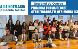 Primeira turma da Escola de Hotelaria em Osasco recebe certificados em cerimônia especial