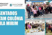 Visita à Colônia de Férias Vila Mirim celebra aposentados da categoria