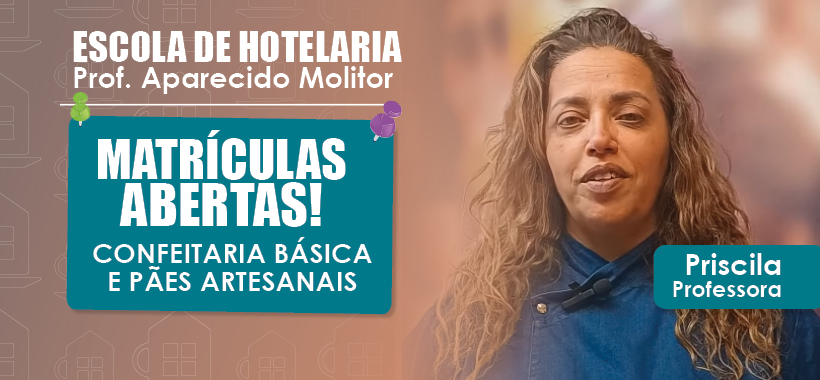 Matrículas abertas para o segundo semestre de 2025 na Escola de Hotelaria