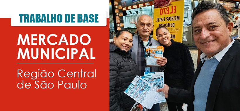 Sinthoresp realiza trabalho de base na região central de São Paulo e no Mercado Municipal