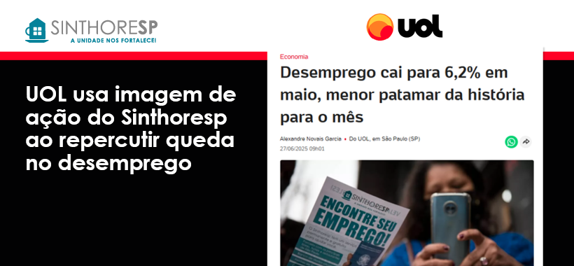 Queda do desemprego reforça importância de ações sindicais no setor de serviços