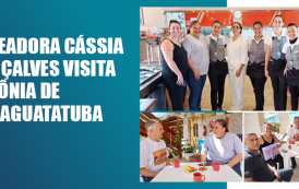 Vereadora Cássia Gonçalves visita novamente a Colônia de Férias do Sinthoresp em Caraguatatuba