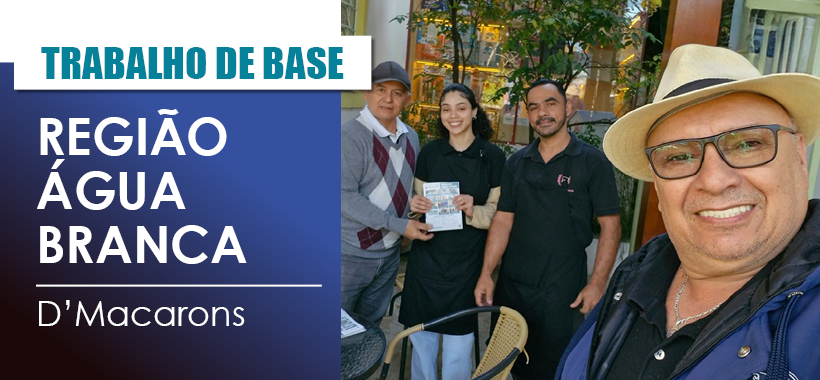 Sinthoresp realiza trabalho de base na confeitaria D'Macarons, região da Água Branca