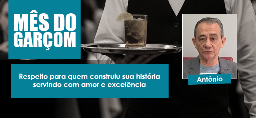 Mês do Garçom: Antônio transformou sua trajetória em orgulho pela profissão