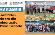 Aposentados celebram dia de integração e alegria na Colônia Vila Mirim, em Praia Grande