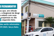 1º de setembro: Regional Mogi das Cruzes não terá atendimento
