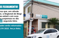 1º de setembro: Regional Mogi das Cruzes não terá atendimento