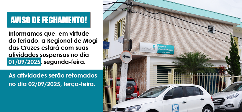 1º de setembro: Regional Mogi das Cruzes não terá atendimento