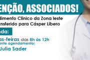 Atendimento clínico da Regional ZL é transferido para a Cásper