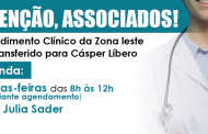 Atendimento clínico da Regional ZL é transferido para a Cásper