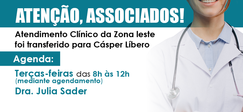 Atendimento clínico da Regional ZL é transferido para a Cásper