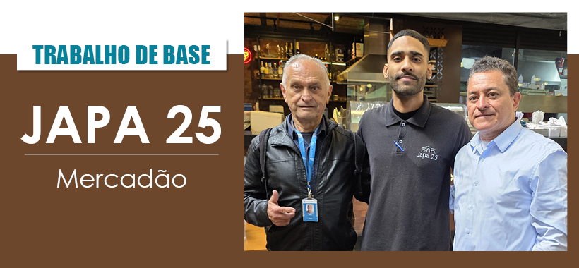 Sinthoresp fortalece presença no Mercado Municipal com visita ao restaurante Japa 25