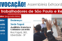 Sinthoresp convoca trabalhadores para Assembleia presencial na segunda dia 13/10