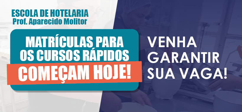 Cursos rápidos: inscrições presenciais abertas a partir de hoje