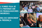 Miguel Torres filia-se ao PDT e pretende ser voz dos trabalhadores no Congresso. Diretoria do Sinthoresp marca presença