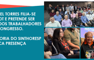 Miguel Torres filia-se ao PDT e pretende ser voz dos trabalhadores no Congresso. Diretoria do Sinthoresp marca presença