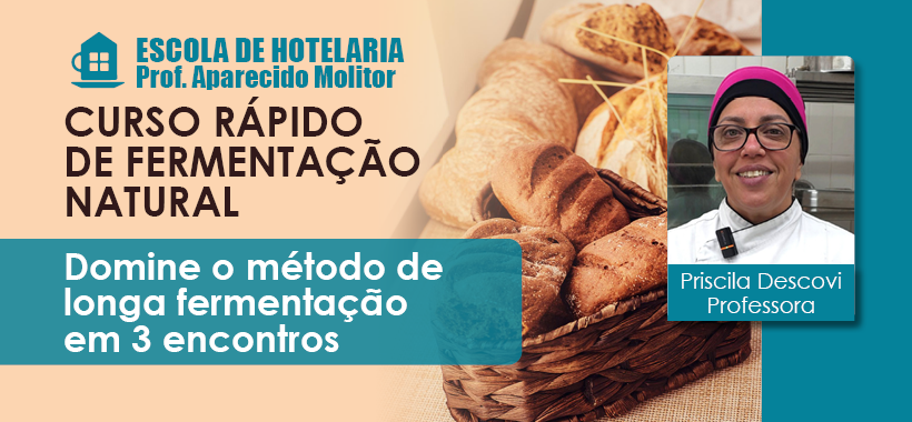 Curso rápido de Fermentação Natural: domine o método de longa fermentação em 3 encontros