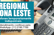 Aviso Importante – Indisponibilidade telefônica na Regional Zona Leste