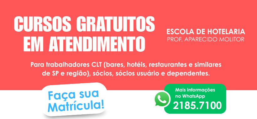 Matrículas Abertas 2026: Cursos de Garçom, Garçonete e Recepção