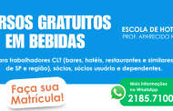 Escola de Hotelaria abre novas turmas gratuitas de Barista, Bartender e Sommelier