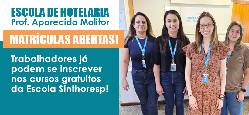 Começam hoje (8) as matrículas para os cursos gratuitos da Escola Sinthoresp