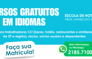 Matrículas abertas para cursos de Idiomas na Escola de Hotelaria