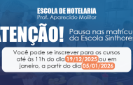 Pausa nas matrículas da Escola Sinthoresp entre 19/12 e 05/01/2026