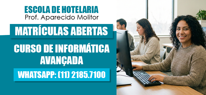 Informática Avançada na Escola Sinthoresp aprofunda ferramentas digitais exigidas no dia a dia de hotéis e restaurantes